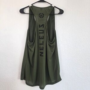 Neleus Mens Athletic Tank Top Olive Green Racerback Gym Workout Fitness